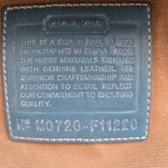 Coach Teal/Turquoise Signature Hampton Bag - Picture 5 of 15